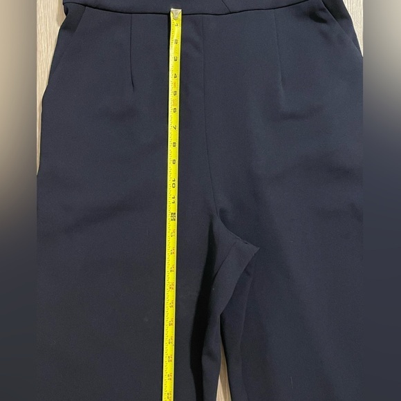 Tahari Women’s Jumpsuit Size 10 Blue Stretch Business Causal Academia Classic - Picture 15 of 17